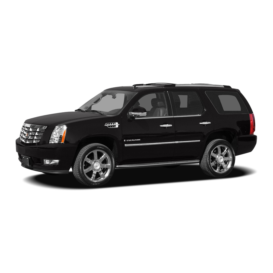Cadillac 2008 Escalade Navigation System Owner's Manual