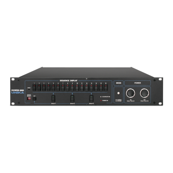 Unika POWER 4800 User Instructions