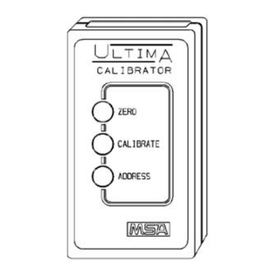 MSA Ultima Series Instruction Manual