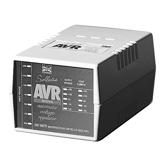Sollatek AVR Series Manual