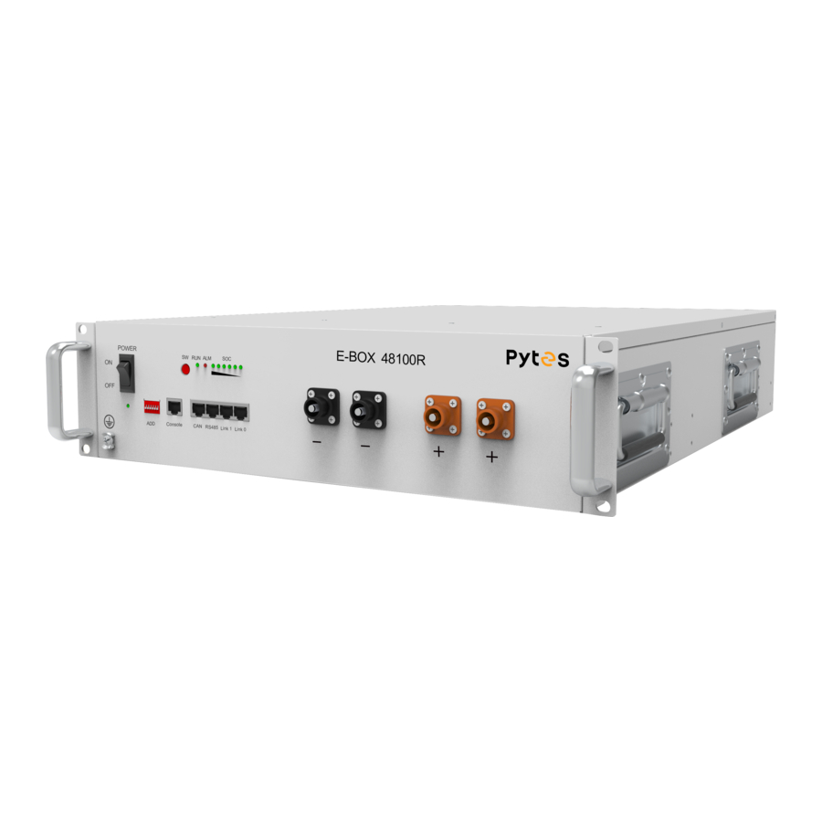 Pytes 48100R Series, E-BOX-48100R Manual