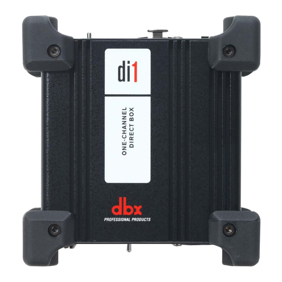 Harman dbx di1 Owner's Manual
