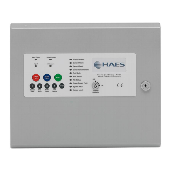 Haes SZAOV Installation, Commissioning & Operating  Manual