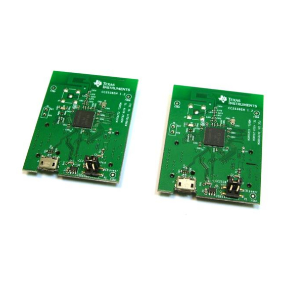 Texas Instruments CC2538EMK Quick Start Manual