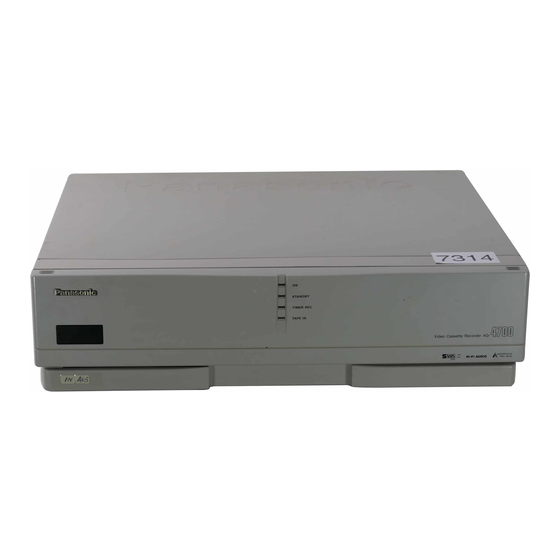 Panasonic AG-4700E Operating Instructions Manual
