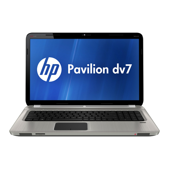 HP Pavilion dv7-4100 - Entertainment Notebook PC Manuals