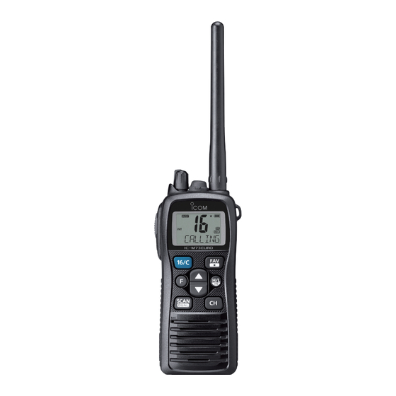 Icom IC-M73EURO Instruction Manual