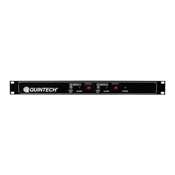 Quintech RFS 0702 Operation And Adjustment Procedure