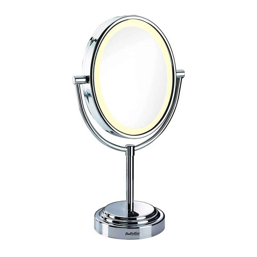 User Manuals: BaByliss 8437E Lighted Makeup Mirror
