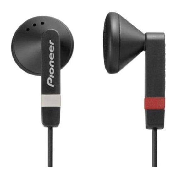 Pioneer SE-CE511 Quick Start Manual