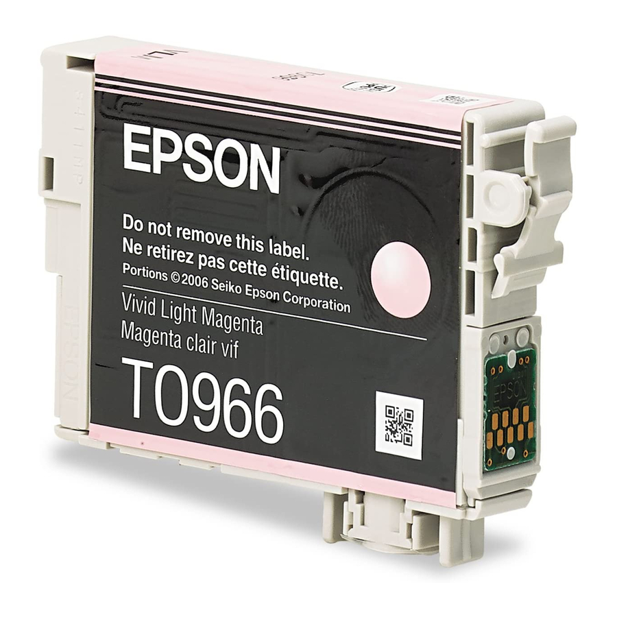 Epson T096620 Material Safety Data Sheet