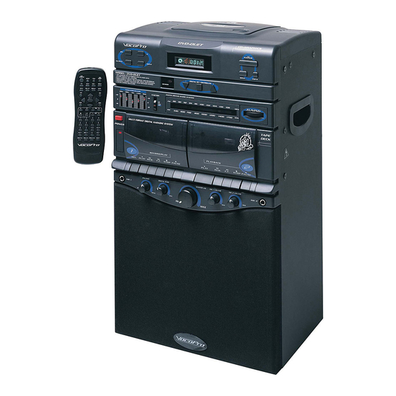 VocoPro DVD-Duet Digital Key Control DVD/CD/CDC Dual Cassette Karaoke System Manuals