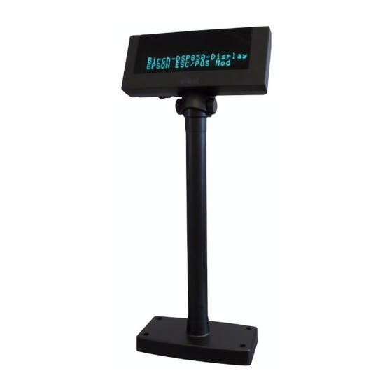 Birch DSP-850 Series VFD Customer Display Manuals