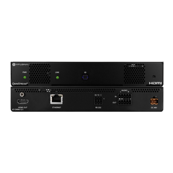 Panduit ATLONA OmniStream AT-OMNI-121 Manual