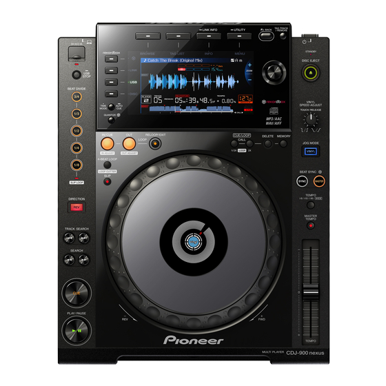 Pioneer CDJ-900NXS Quick Start Manual