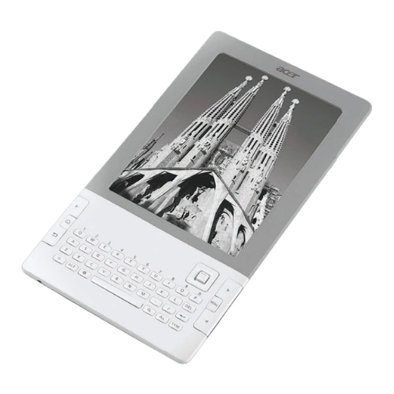 Acer LumiRead 600 Ebook Reader Manuals