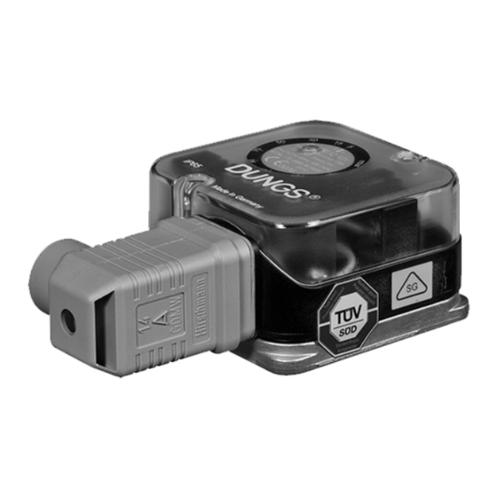 User Manuals: Dungs GW A2 SGV Series Pressure Switch