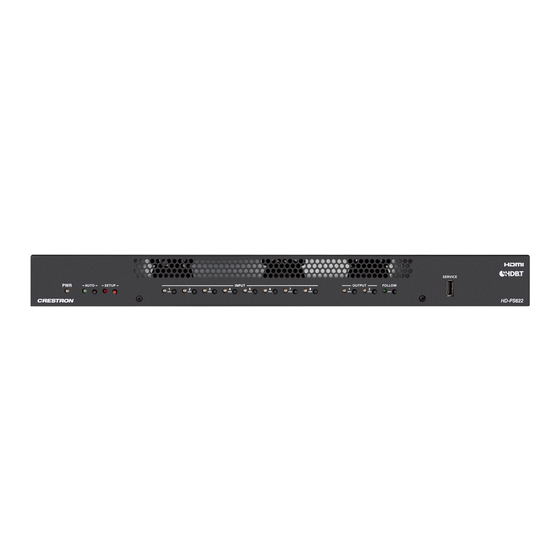 Crestron HD-PS622 Quick Start Manual