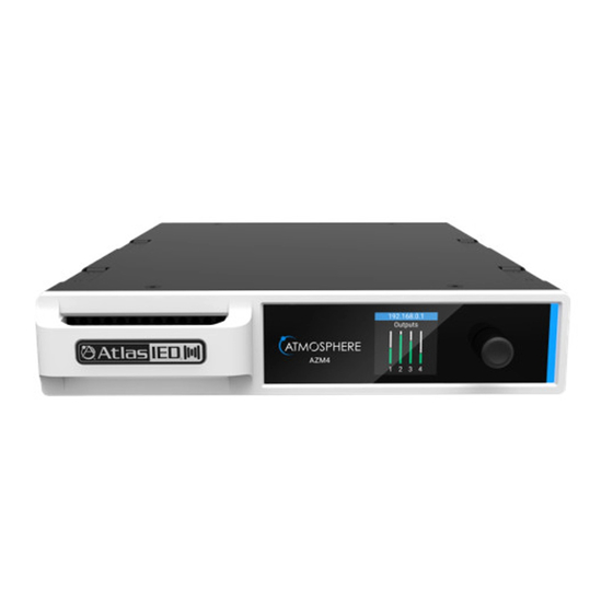 AtlasIED Atmosphere AZM4 Audio Processor Manuals