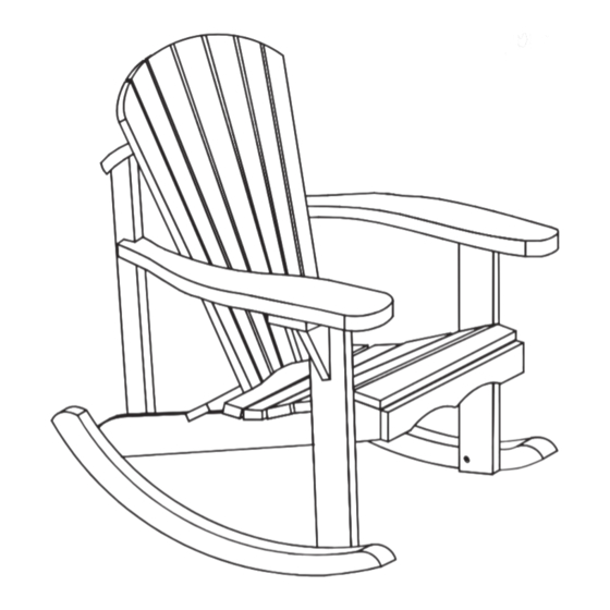Whittier Wood Products Garden Wood Furniture Fanback Rocker 85969KFRS1 Quick Start Manual