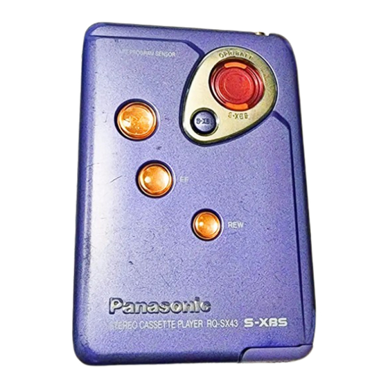 Panasonic RQ-SX43 Operating Instructions Manual