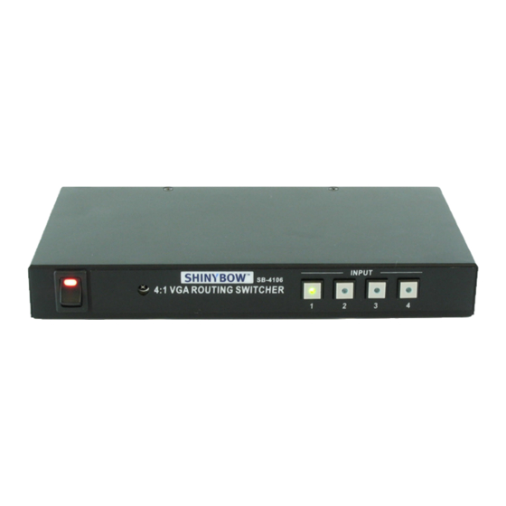 User Manuals: Shinybow USA SB-4106 VGA Selector Switch