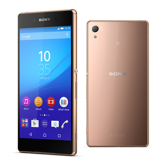 User Manuals: Sony Xperia Z3+ Smartphone