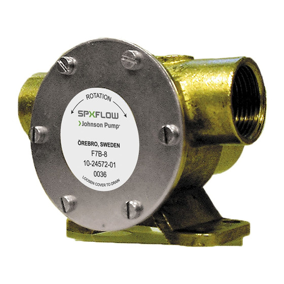 SPX FLOW Johnson Pump F35B-8 Series Instruction Manual