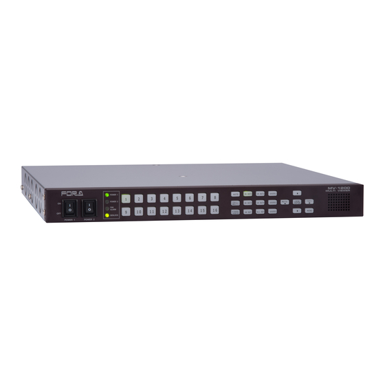 FOR-A MV-1200 Series Installation Manual