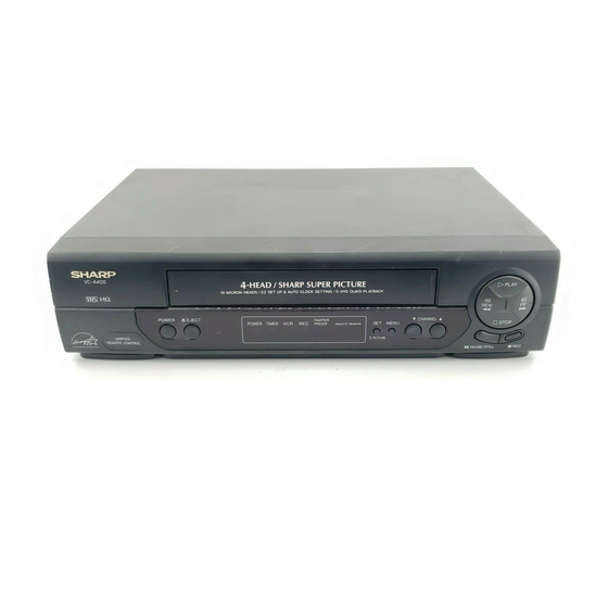 Sharp VC-A400U VHS VCR Player/Recorder Manuals