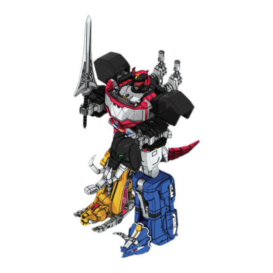 Hasbro Power Rangers Mighty Morphin Triceratops Dinozord and Sabertooth Tiger Dinozord Manual