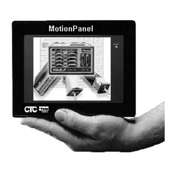 Vicpas CTC Parker Automation MotionPanel User Manual
