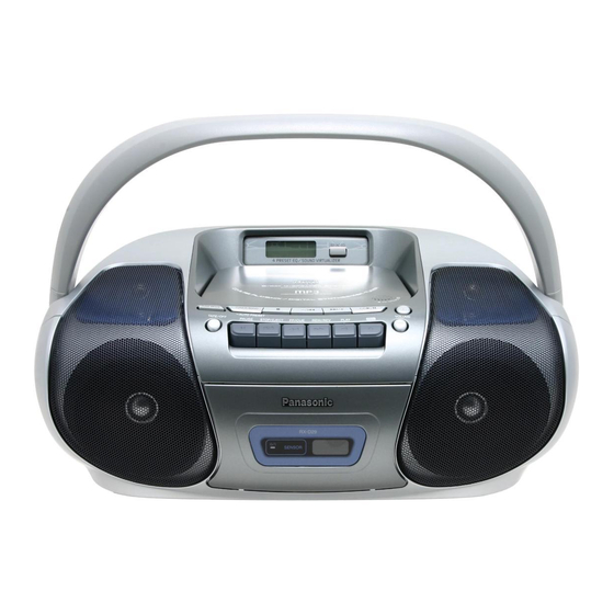 Panasonic RXD29 - RADIO CASSETTE W/CD Manuals