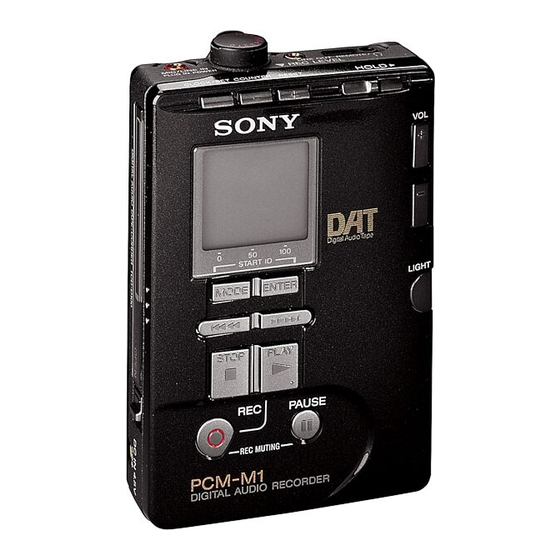 Sony PCM-M1 Operating Instructions Manual