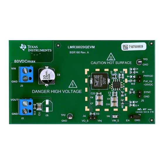 Texas Instruments LMR38020QEVM User Manual