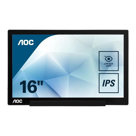 AOC I1601FWUX User Manual