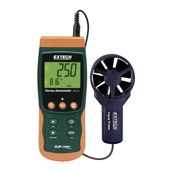 Extech Instruments SDL310 User Manual