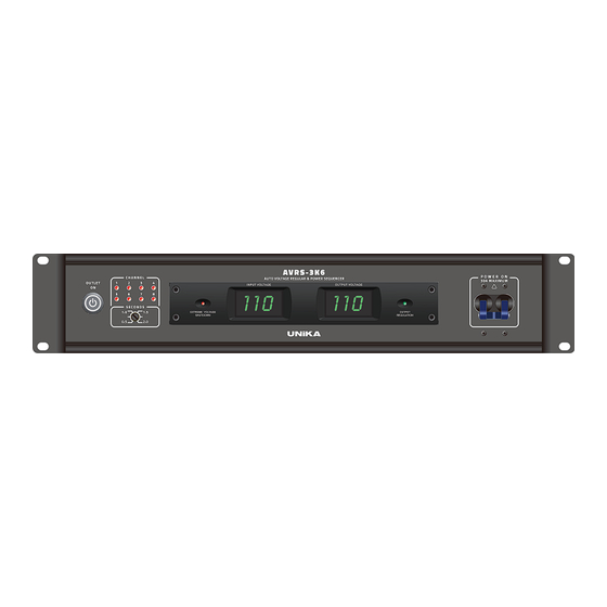 Unika AVRS-3K6 Quick Start Manual