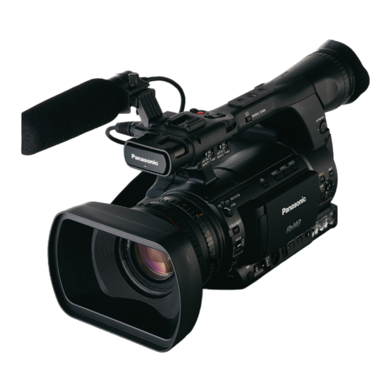 panasonic P2HD AG-HPX255 Camcorder Manuals