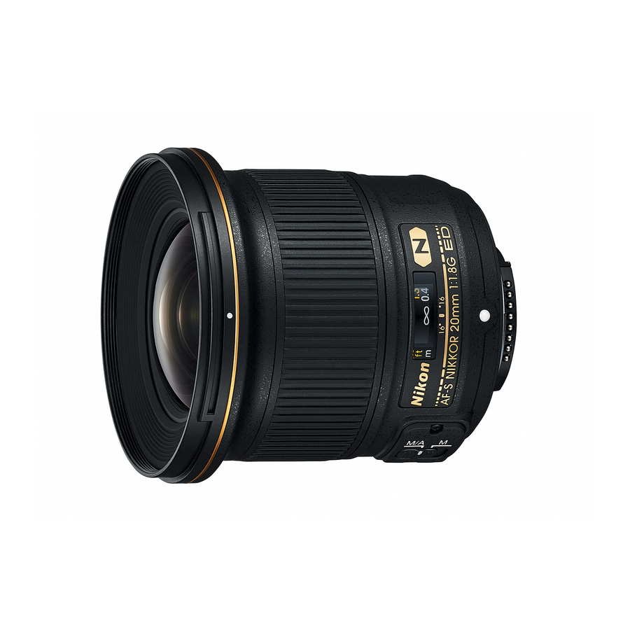Nikon AF-S NIKKOR 20mm f/1.8G ED User Manual