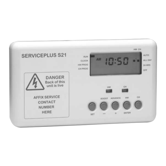 Horstmann ServicePlus S21 Installation Instructions