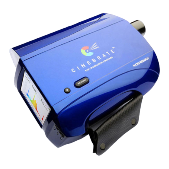 Jadak PHOTO RESEARCH CINEBRATE PR-653 User Manual