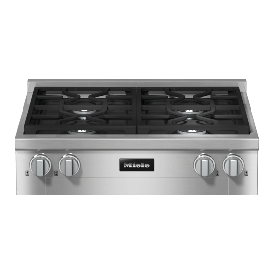 Miele KMR 1124 Rangetop 4 Burner Manuals