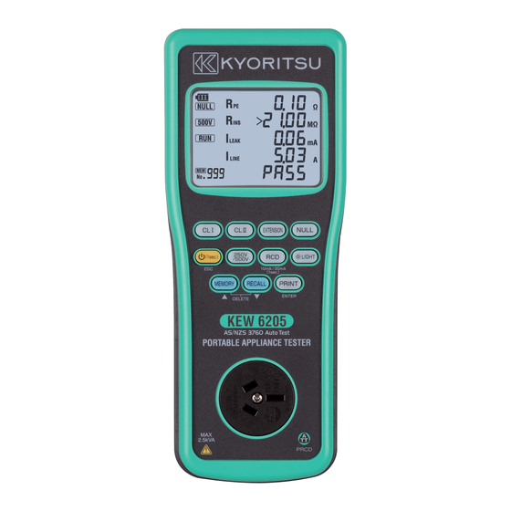 KYORITSU KEW6205 Instruction Manual