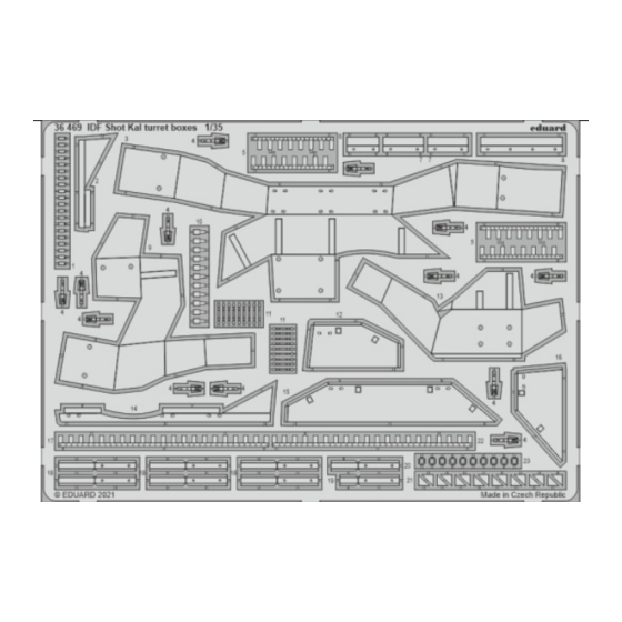 Eduard IDF Shot Kal turret boxes Assembly Instructions