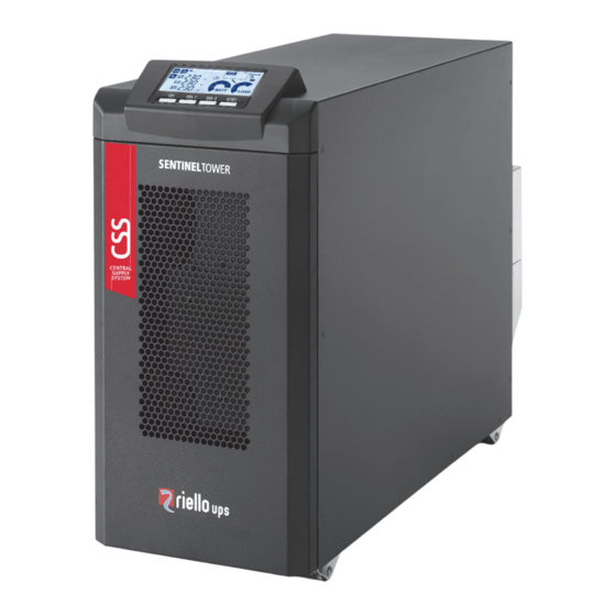 Riello UPS CSS SENTINEL TOWER CAM 3 Installation And User Manual