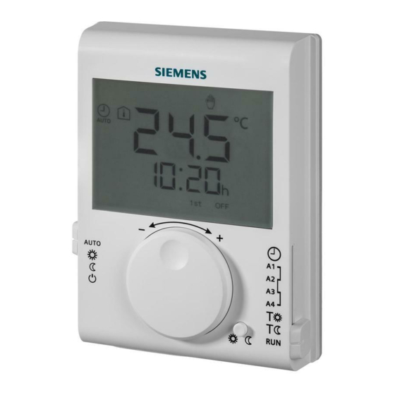 Siemens RDJ100 Operating Instructions