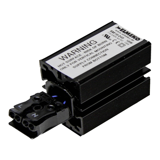 ELMEKO SM 10 Installation And Operating Manual