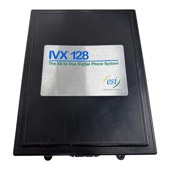 ESI IVX 128 Installation Manual