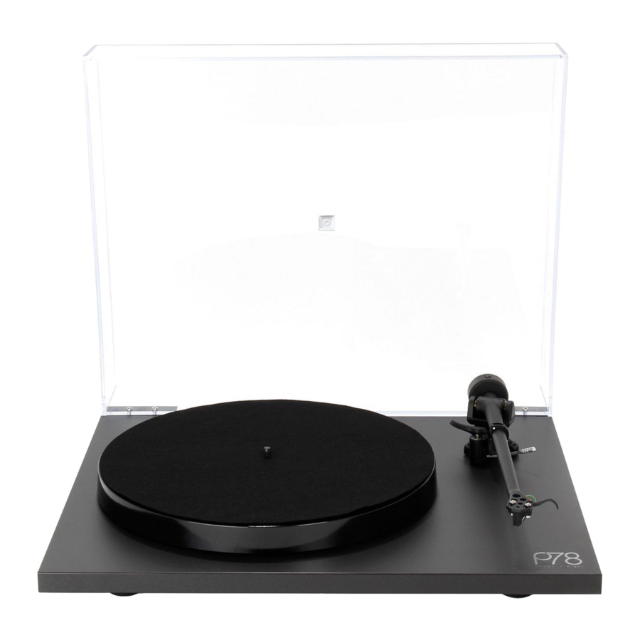 REGA Planar 78 - Turntable Manual